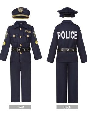Police Officer Navy Blue
Halloween Costume Size 3T - 4T with Cop Accessories